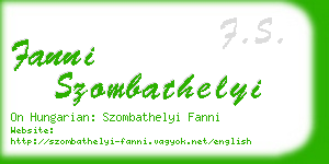 fanni szombathelyi business card